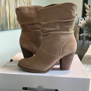 Suede ankle booties